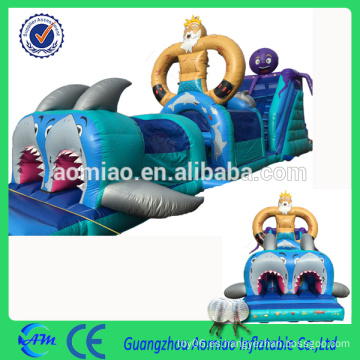 Circuito de obstáculos de agua inflable de Seaworld tamaño personalizado cancha de obstáculos inflable barata